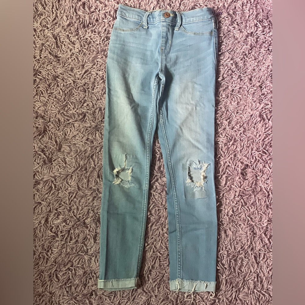 Abercrombie & Fitch Kids 11/12 Light Wash Distressed Jeans